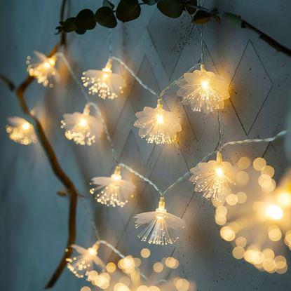 Obraz Girlanda LED - kwiaty