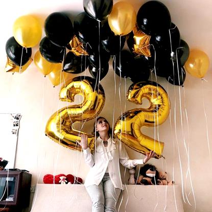 Obraz Maxi balon 100 cm złota cyfra