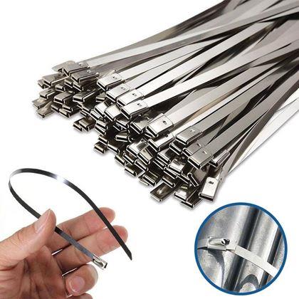Obrazek z Opaski zaciskowe metalowe - długość 30 cm