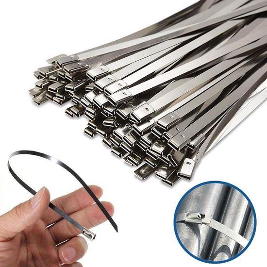 Obrazek z Opaski zaciskowe metalowe - długość 30 cm