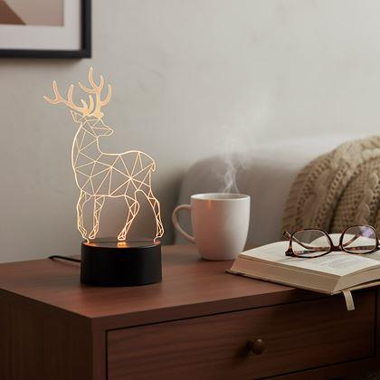 Obrazek z Lampa z iluzją 3D  -  jeleń