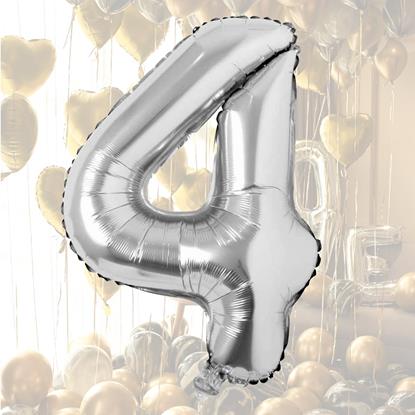 Obraz Maxi balon 100 cm srebrna cyfra