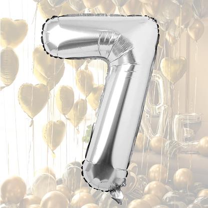 Obraz Maxi balon 100 cm srebrna cyfra