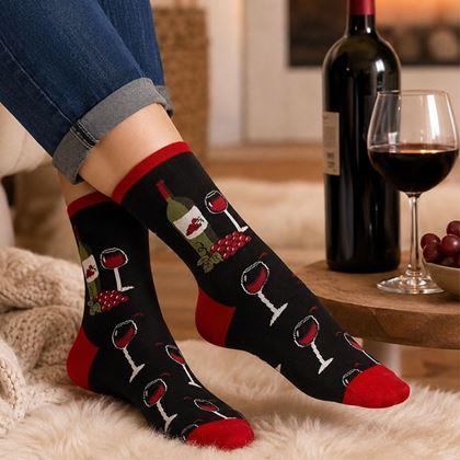 Obrazek z Zabawne skarpetki - wino
