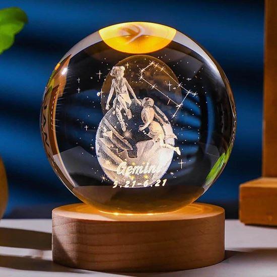 Obrazek z Świecąca kula LED znak zodiaku  -  Bliźnięta