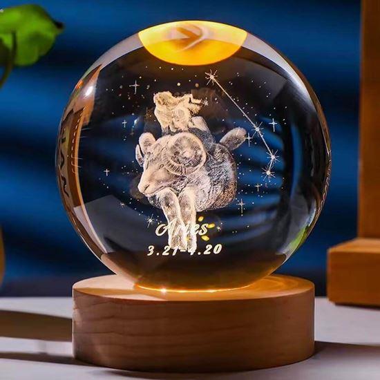 Obrazek z Świecąca kula LED znak zodiaku  -  Baran