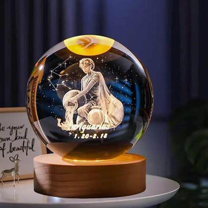 Obrazek z Świecąca kula LED znak zodiaku  -  Wodnik