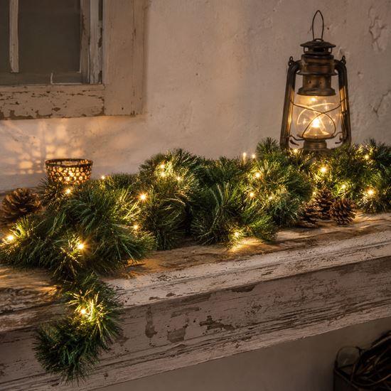 Obrazek z Świąteczna girlanda LED świecąca - 5,7 m