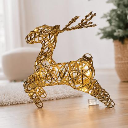 Obraz Świąteczne oświetlenie LED jelonek