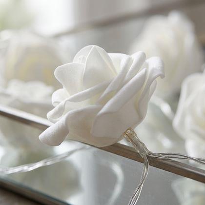 Obrazek z LED łańcuch świetlny na baterie z różami – 20 kwiatów