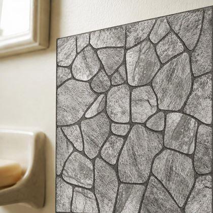 Obrazek z Samoprzylepna płytka z wzorem kamienia 30x30 cm, 10 szt. - jasnoszary