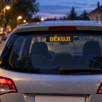 Obrazek z LED wyświetlacz do samochodu z aplikacją